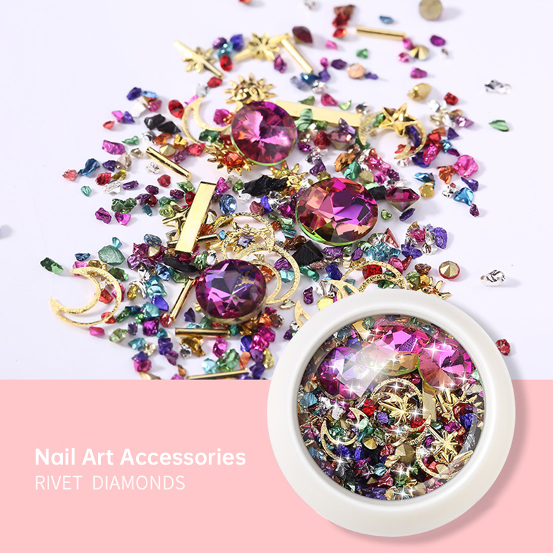 Resin Art Stone - Resin Stones Jewelry Metal Rivet Diamond