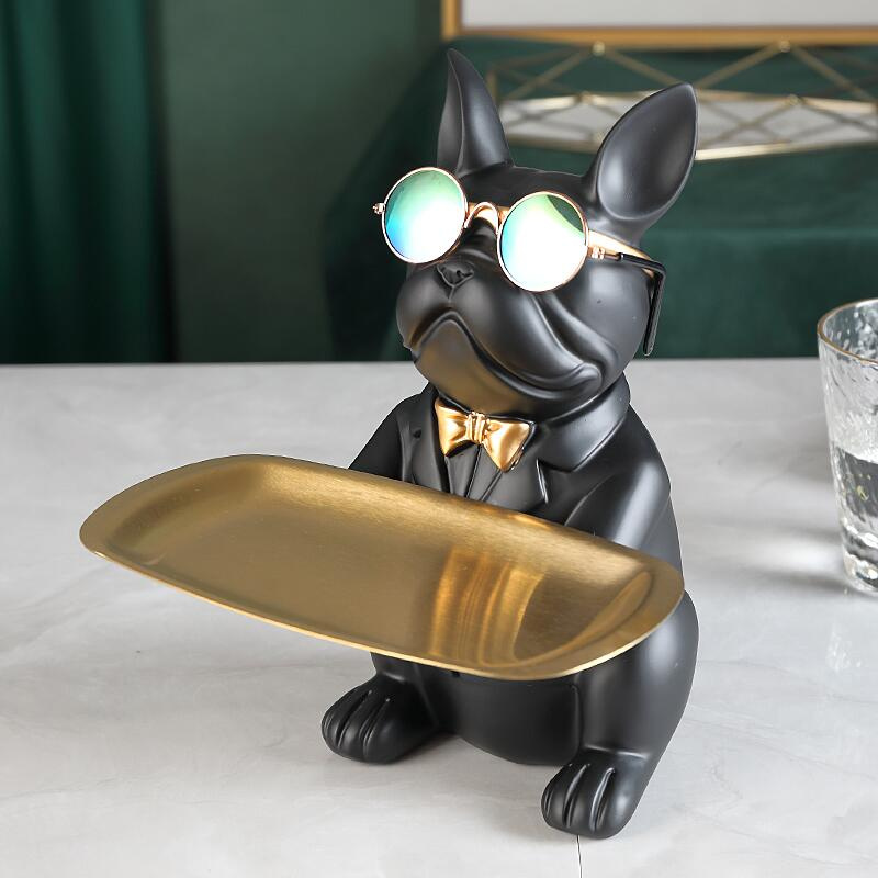 Resin Art Tray - Cool Resin Bulldog Desk Storage Tray