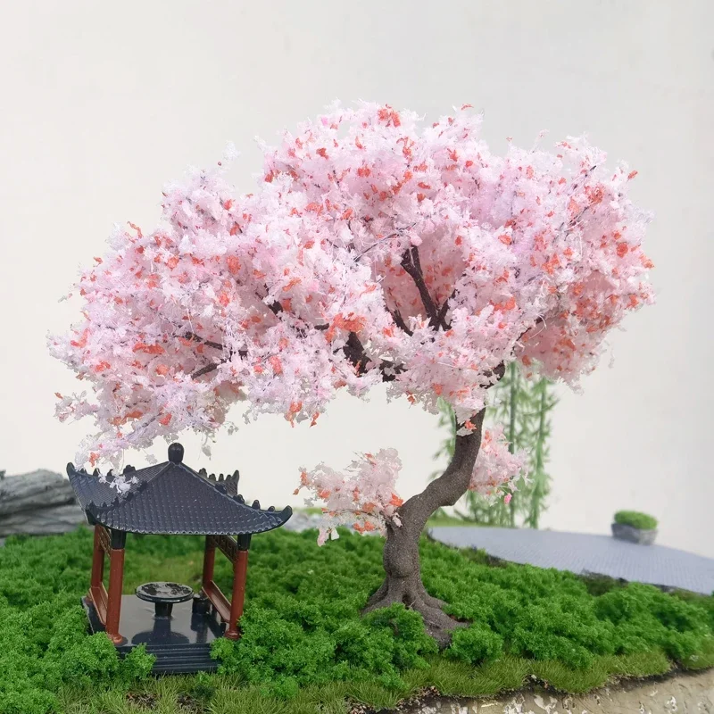 Resin Art Tree - Model Cherry Tree Bending Shape Pink
