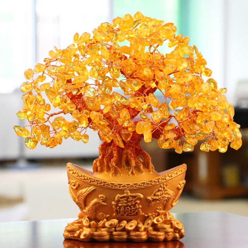 Lucky Money Tree Chinese Gold  - Resin Art Tree review and price