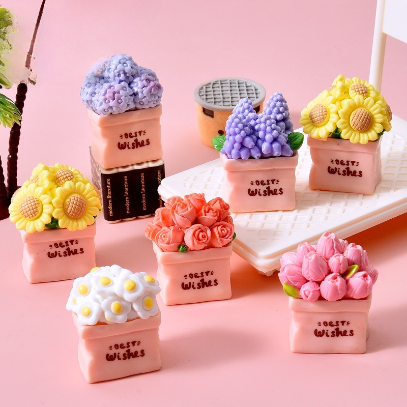 Mini Flower Pot Plant Sunflowe - Resin Art Tree review and price