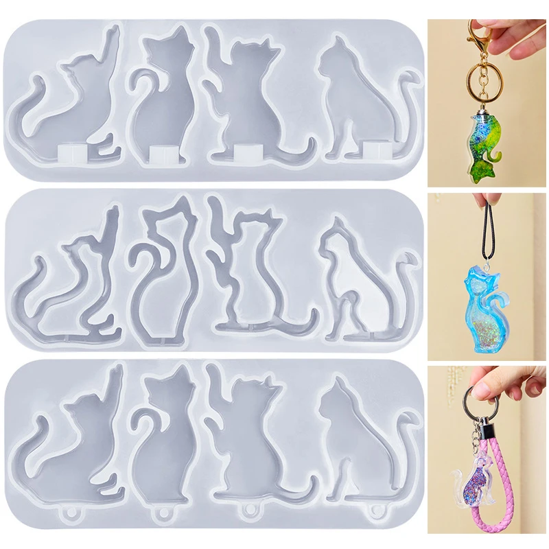 DIY Cat Shape Keychain Pendant - Resin Art Stone review and price