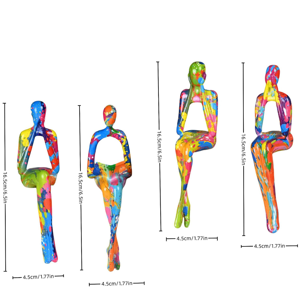 4-Piece Character Abstract Thi - Resin Art For Wedding Gift review and price