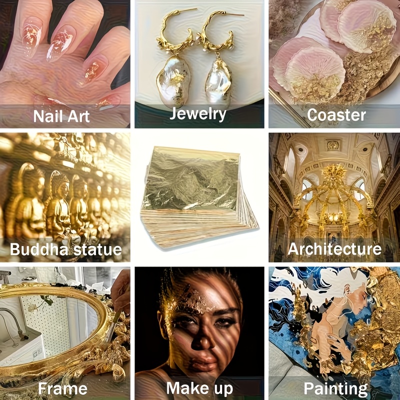 Set of 100Pcs Imitation Gold F - Resin Art For Wedding Gift review and price