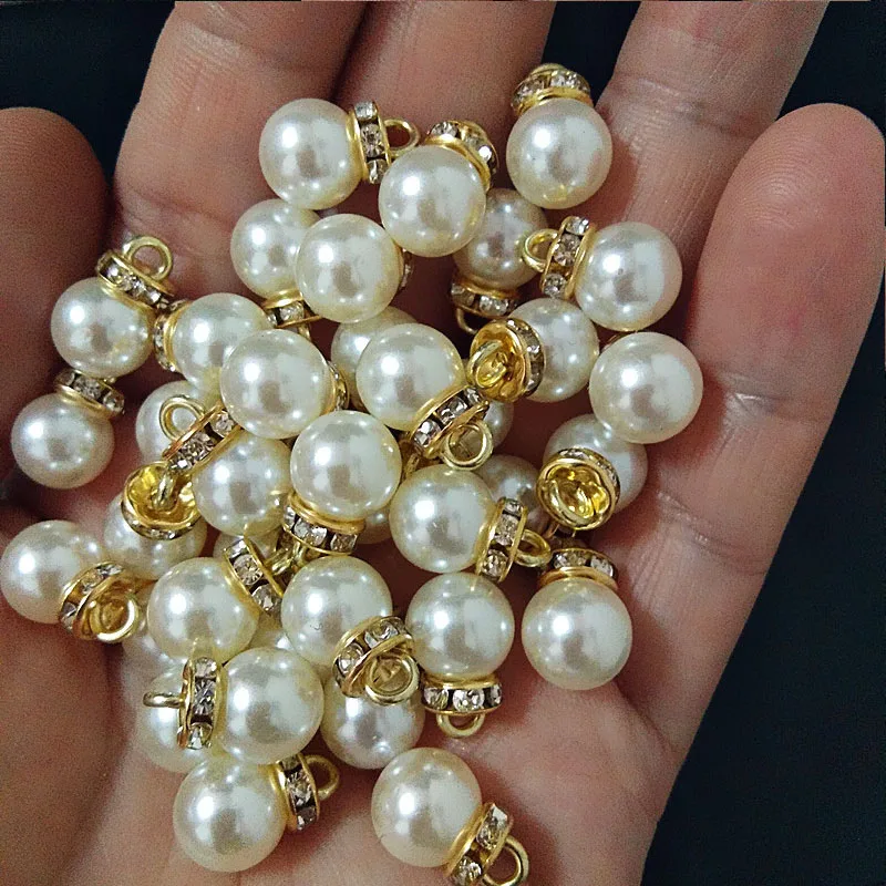 30Pcs Round Pearl Diamond Pend - Resin Art For Wedding Gift review and price
