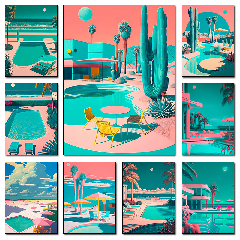 Retro Futuristic Beachside Pal - Resin Art Tree review and price
