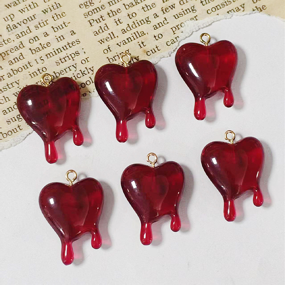 10pcs Drop Blood Heart-shaped  - Resin Art Box review and price