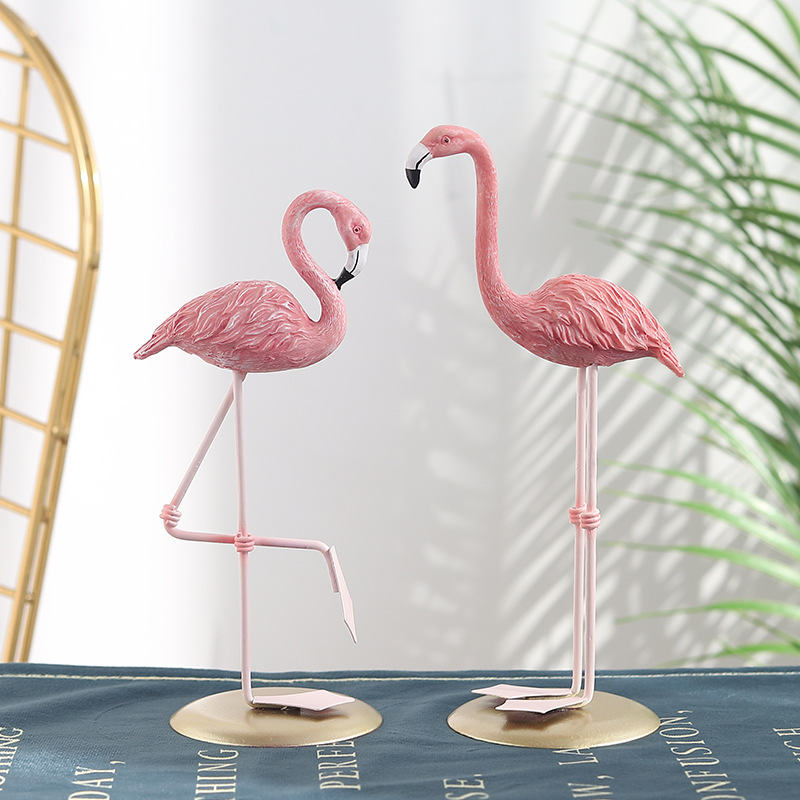 3PCS Pink Flamingo Figurines T - Resin Art For Wedding Gift review and price