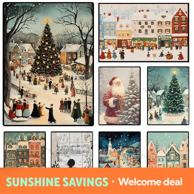 Winter Town Holiday Printable  - Resin Art Tree review and price