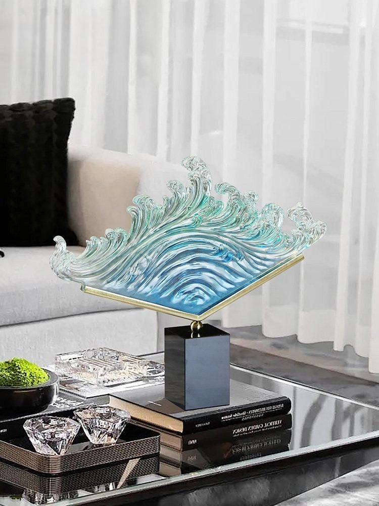 Transparent Gradient Ocean Wav - Resin Art For Wedding Gift review and price