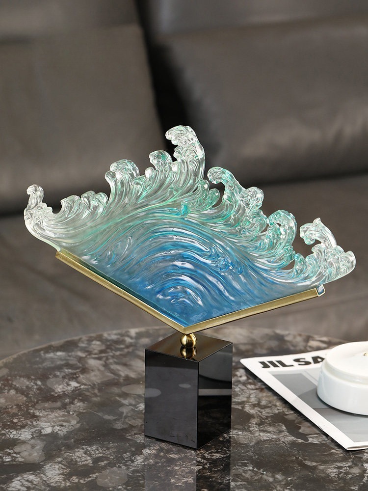 Transparent Gradient Ocean Wav - Resin Art For Wedding Gift review and price