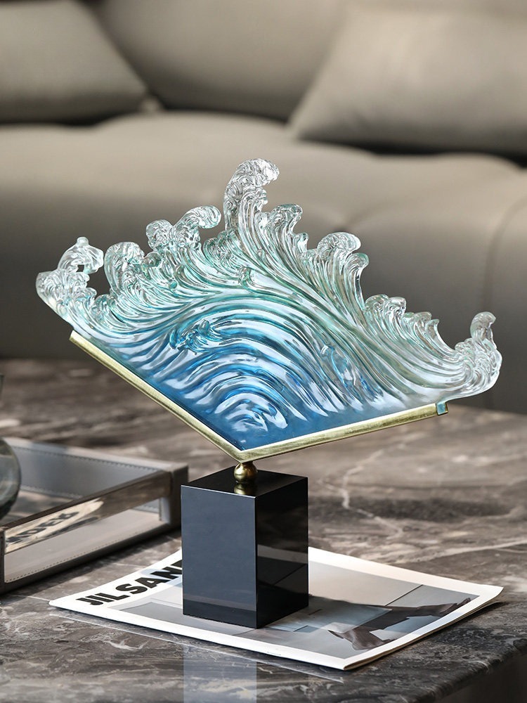 Transparent Gradient Ocean Wav - Resin Art For Wedding Gift review and price