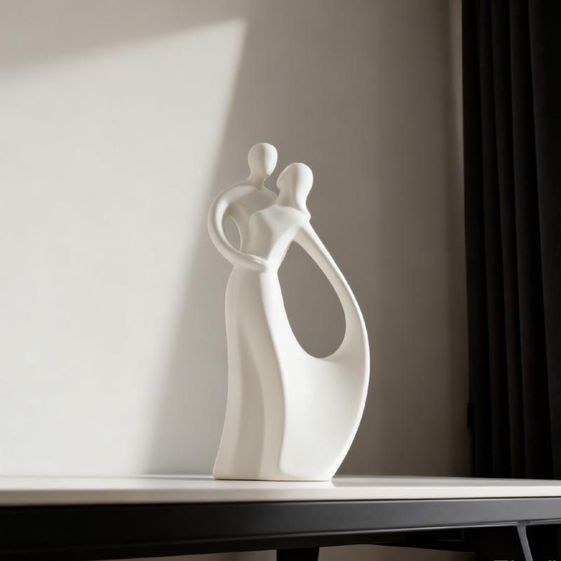Nordic Ceramic Couple Hugging  - Resin Art For Wedding Gift review and price