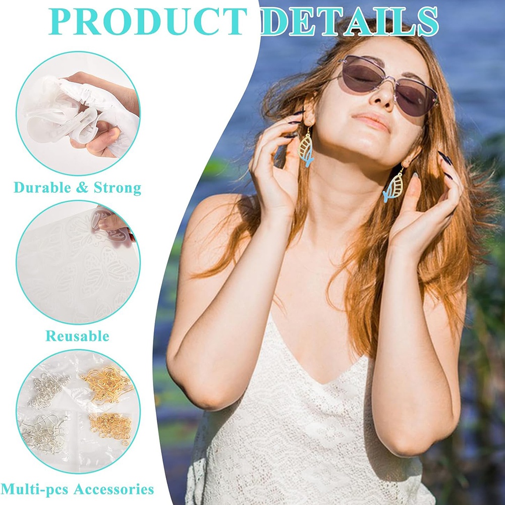 A95D-143Pcs Resin Earring Mold - Resin Art Earrings Kit review and price
