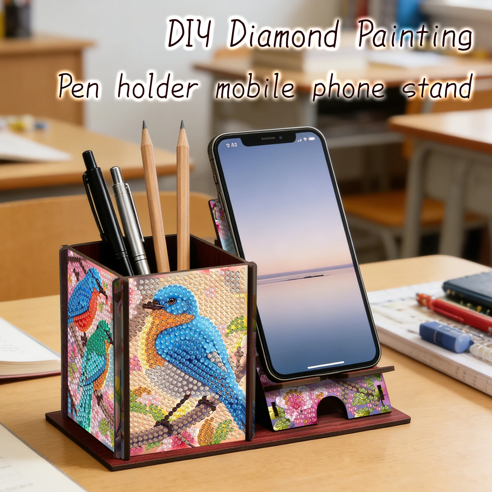 Diamond Art Wooden Desk Organi - Resin Art Stand review and price