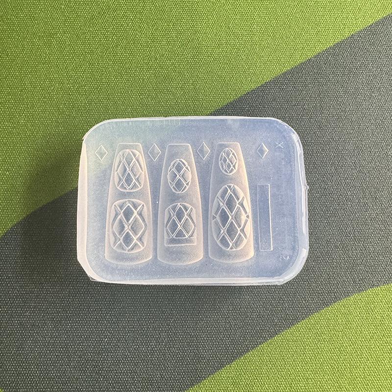 New Silicone Nails Mold Plaid  - Resin Art Template review and price