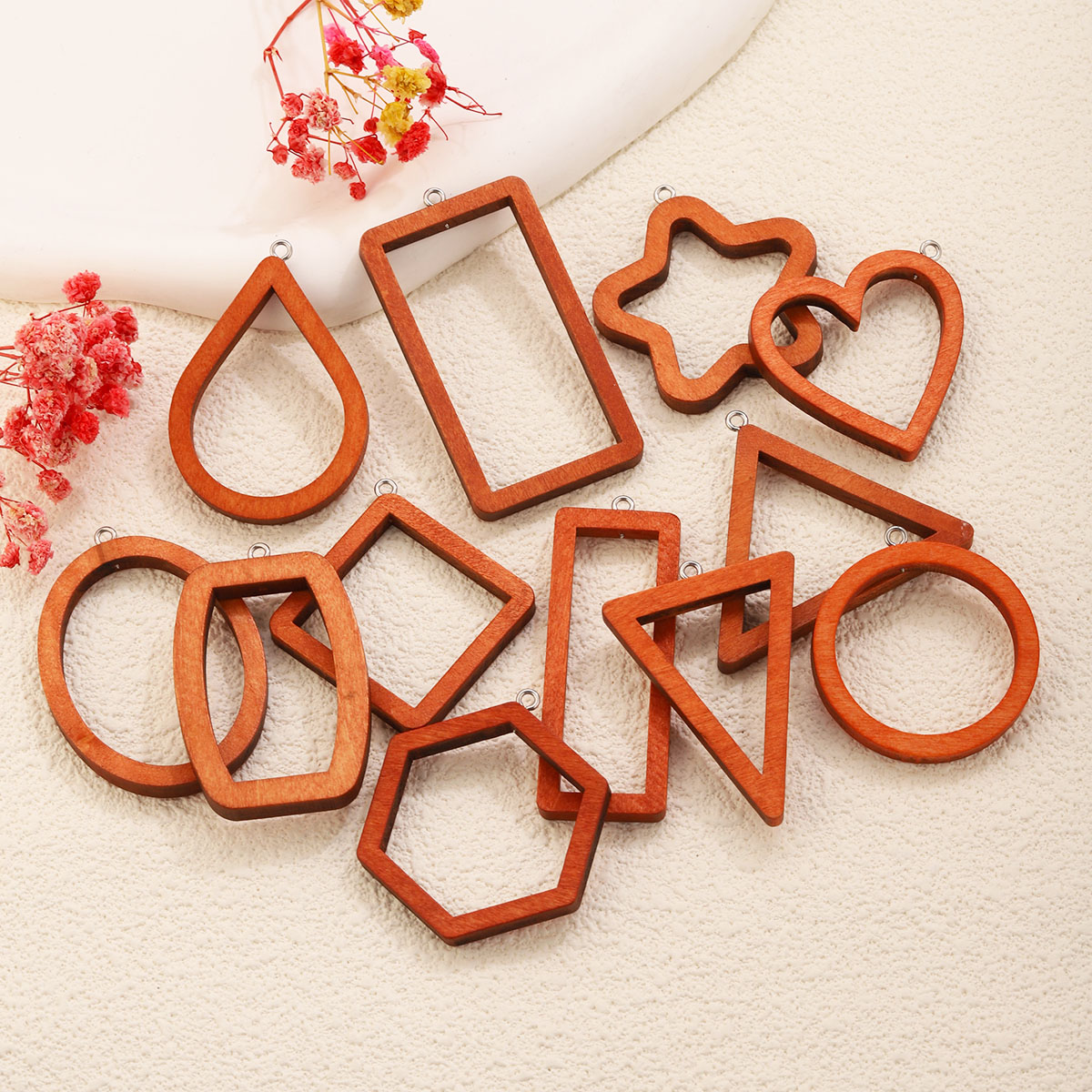 10PCS Triangle Rectangle Wood  - Resin Art Box review and price