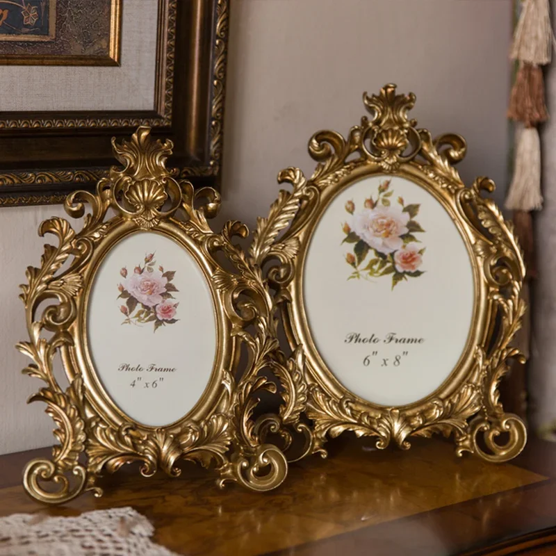 Retro Gold Oval Resin Photo Fr - Resin Art For Wedding Gift review and price
