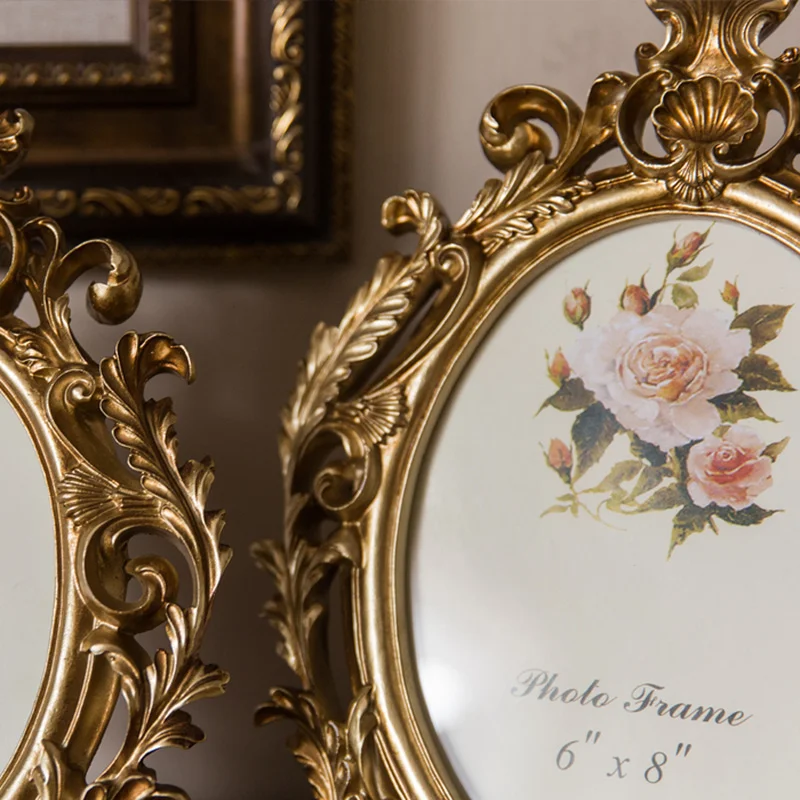 Retro Gold Oval Resin Photo Fr - Resin Art For Wedding Gift review and price